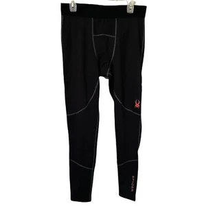 Spyder Mens Baselayer Active ProWeb Charcoal Black Stretch Pants Tights Size L - Picture 1 of 7