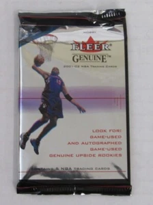 Nuevo 2001-02 Fleer Genuino NBA Baloncesto Sellado Hobby Pack (1) - Imagen 1 de 3