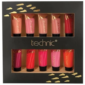 TECHNIC LIP VAULT GIFT SET - 5 MATTE / 5 GLOSS LIP SHADES - CHRISTMAS STOCKING - Picture 1 of 3