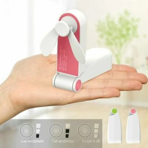 NEW Mini Portable Pocket Fan Cool Air Hand Held Cooler USB Rechargeable - Picture 1 of 9