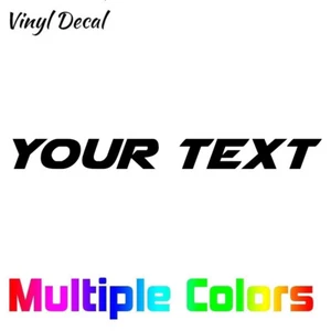Custom Text Decal - Personalized Your Text vinyl die cut sticker AIRSTRIKE Font - Picture 1 of 3