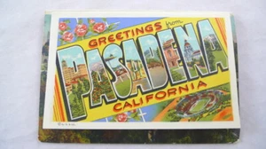 1948 Vintage PASADENA CALIFORNIA Souvenir Postcard Book Foldout Pages - Picture 1 of 7
