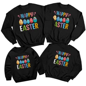Family Eggs Happy Easter Sweatshirt Jumper Cute Holiday Party Matching Outfit#ED - Picture 1 of 27