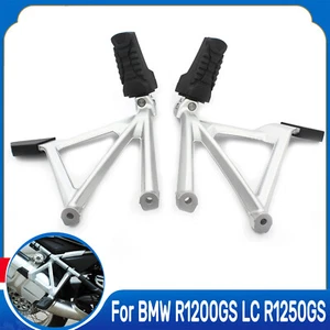 Rear Assembly Foot Pegs Pedals Footrest +Holders For BMW R1200GS LC R1250GS ADV - Picture 1 of 12