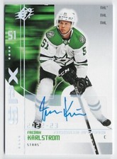 2022-23 SPx "2002-03 SPx Retro" Rookies Lunar Waves Autograph Fredrik Karlstrom