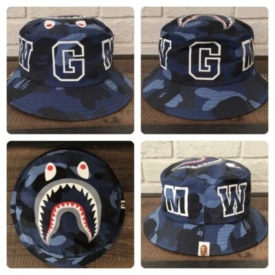 Sombrero BAPE Tiburón Azul Camuflaje A Mono de Baño Talla L Foto 1 de 4