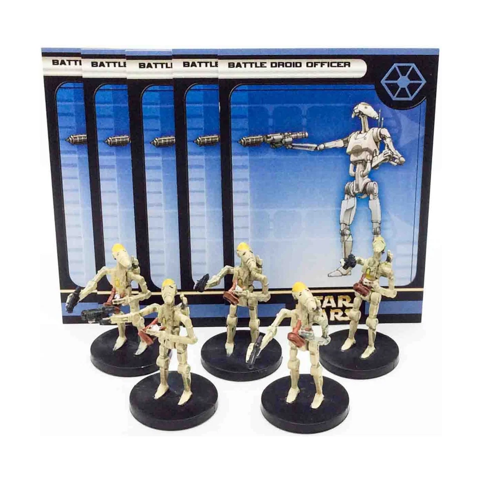 WOTC Star Wars Minis Clone Strike Battle Droid Officer (U) x5 casi nuevo Foto 1 de 1