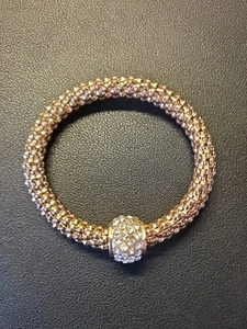Gold und Pave Zirkon Stretch Armband - Bild 1 von 4