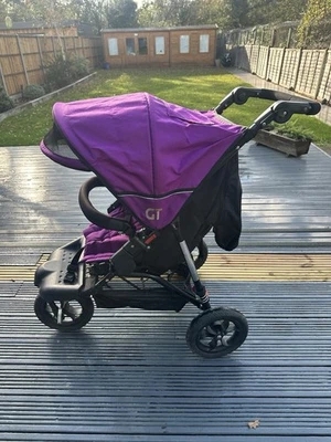 Out n About Out 'n' About Nipper Single 360 V4 Pushchair Purple with extra’s - Image 1 of 4