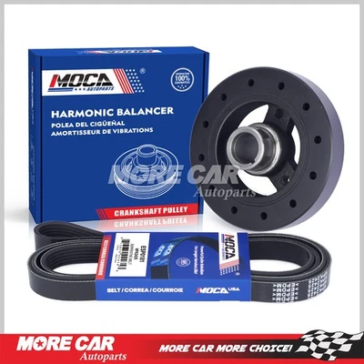 Harmonic Balancer Serpentine Belt for 90-95 Chevrolet GMC C1500 2500 K1500 2500 - Image 1 of 4