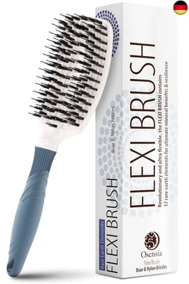 OSENSIA Haarbürste ohne ziepen - Entwirrbürste - Wildschweinborsten Bürste - Ha