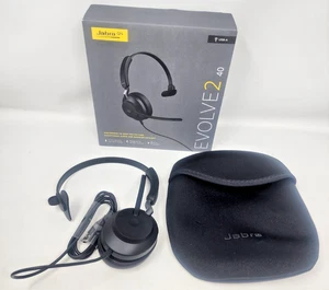 Auriculares estéreo Jabra Evolve 2 40 con micrófono (UC, USB-C) - negros 24089-889-999 NUEVO - Imagen 1 de 8
