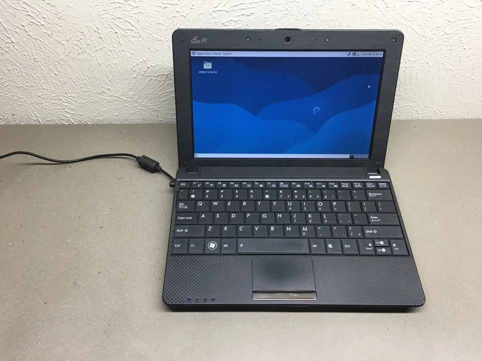 🤖 ASUS Eee PC 1001px 10.1" LCD 1GB 1.66GHz Intel ATOM N450 160GB HD Debian 13 - Imagen 1 de 4