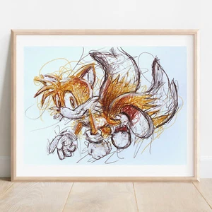 Tails Kugelschreiber Druck, Sonic the Hedgehog Poster - Bild 1 von 3