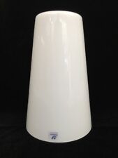 Murano Vetrarti White Italy Glass Lamp Shade, 9 1/4" T, 2 3/8" D (Hole of Top)