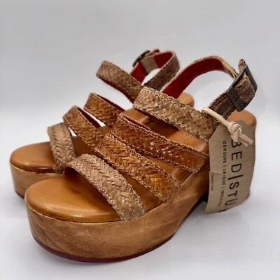 Bed Stu Voicing Braided Platform Sandals Women’s Size 6 Brown Leather - Image 1 of 4