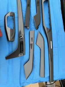 2018 2019 Audi S4 A4 Interior Carbon Fiber Dash Door Console Trim Cover Set OEM - Picture 1 of 11
