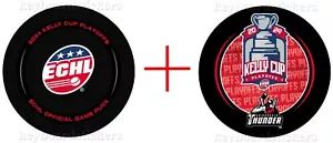 ECHL Adirondack Thunder 2024 Kelly Cup Playoffs 2 Hockeypuck PKG - NEU - Bild 1 von 5