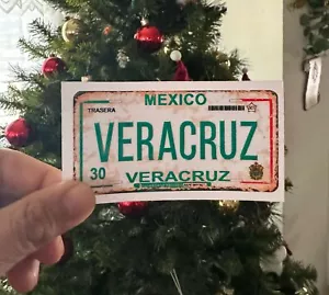 2 PCS Decorative Veracruz License Plate Stickers Full Color, Weatherproof - Foto 1 di 3