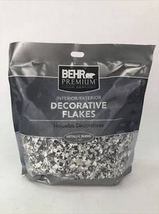 Behr Premium Innen/Außen Dekorative Flocken F-60 Metallic Grau 1 Pfund Beutel - Bild 1 von 4