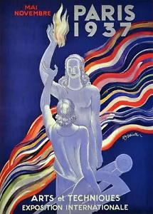 Paris International Art Exposition Decor Poster. Home Graphic Art Design. 3855 - Picture 1 of 1