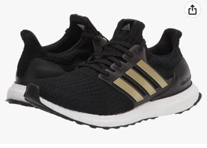 Adidas Ultraboost DNA Men’s Running Shoes Black Gold Metallic White Size 7.5 NWB - Picture 1 of 8