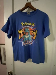VINTAGE 2000 TOTODILE BLUE POKÉMON YOUTH LARGE L 14 T SHIRT NINTENDO - Picture 1 of 6