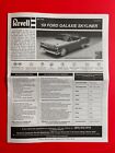 Revell - 1959 Ford Galaxie Skyliner - Original Model Kit Instruction Sheet -1/25