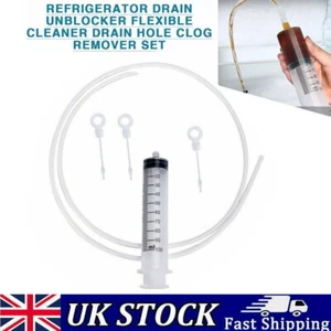 Refrigerator Drain Hole Clog Remover Dredge Cleaning Tool Set With 3 Plungers - Picture 1 of 9