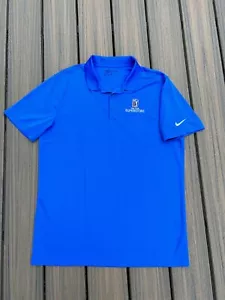 Nike Golf Polo Shirt Mens Large DRI-FIT Blue PGA Tour Superstore Logo - Picture 1 of 9