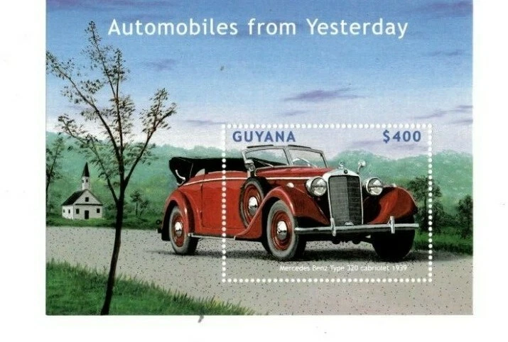 Guyana - 2000 - Automóviles de ayer - Hoja de recuerdo - MNH Foto 1 de 1