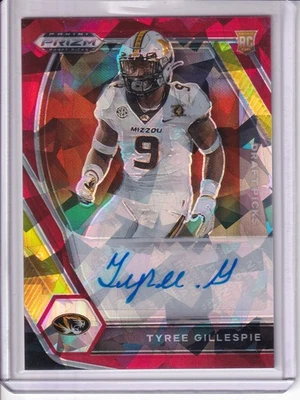 2021 Prizm Draft Picks Tyree Gillespie Auto Red Cracked Ice Prizm RC #DPA-TGI - Image 1 of 2