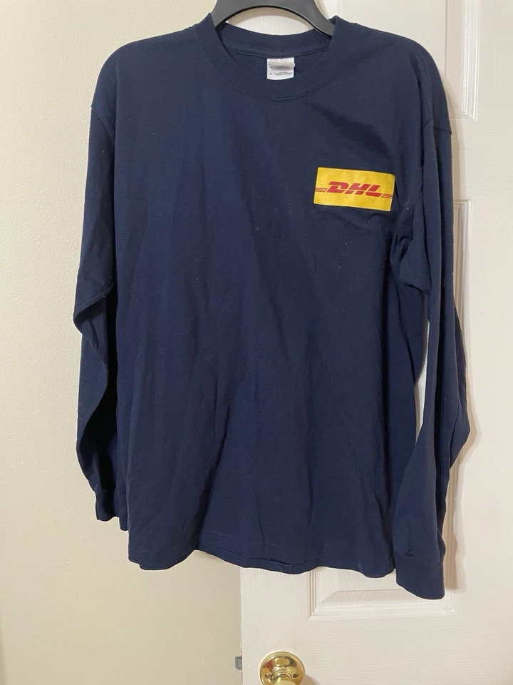 T-shirt manica lunga DHL blu taglia grande - Immagine 1 di 1