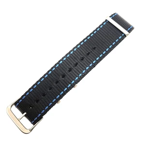 Hadley Roma Watch Band Nato Nylon Blue 22R MS4220 - New Old Stock - Picture 1 of 8