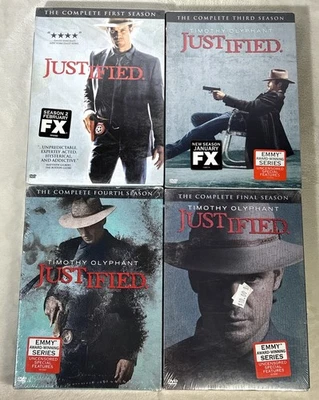 Justified Seasons 1, 3, 4 & Final Season SEALED DVD Lot Of 4 Timothy Olyphant Foto 1 de 4