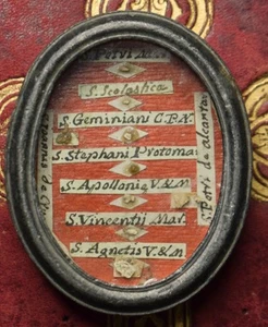 relic reliquary reliquia relicario reliquiario S.STEFANO PROTOMARTIRE + 7 SANTI - Bild 1 von 4