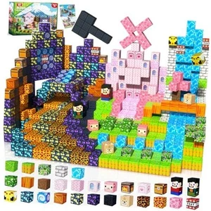 Magnetic Blocks - 200 PCS Build Dark Adventure Forest Castle - Magnetic Toys  - Picture 1 of 7