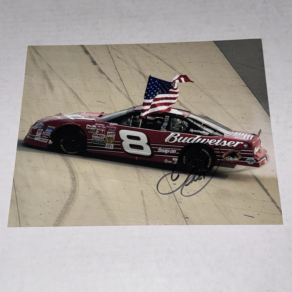 Foto firmada por Dale Earnhardt Jr NASCAR 8x10 2001 ¡¡CELEBRACIÓN DE LA VICTORIA DE DOVER EE. UU.!!! Foto 1 de 1