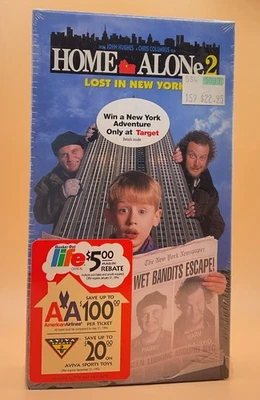 Home Alone 2: Lost in New York VHS 1993 Macaulay Culkin Shrink w/ Hype Stickers - Image 1 of 4