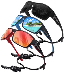 Polarized Sports Sunglasses for Men Women Unbreakable Frame Cycling Fishing D... - Picture 1 of 7