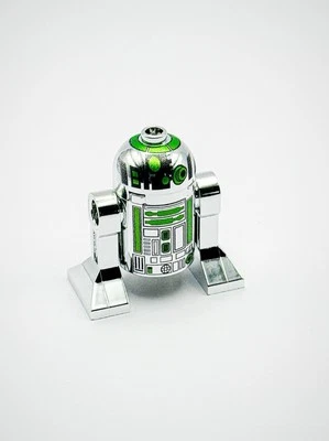 Lego Chrome Silver Green  Astromech Droid R2-BHD Star Wars New!! - Image 1 of 4