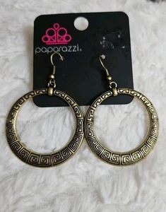 Paparazzi Mayan Mantra Brass Earrings - Picture 1 of 1