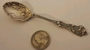POPPY Art Nouveau Sterling Silver 4 3/8" Spoon Paye & Baker Antique NICE - Picture 1 of 8