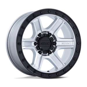 KMC KM551 OUTRUN 17X8.5 6X139.7 18mm Machined With Gloss Black Lip Wheel - Picture 1 of 3