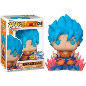 Funko Pop! Dragonball SSGS Goku Kaio-ken #1256 Scatola Danneggiata - Foto 1 di 2