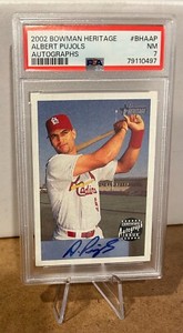 2002 Bowman Heritage Autographs Albert Pujols #BHAAP PSA 7 Great Centering