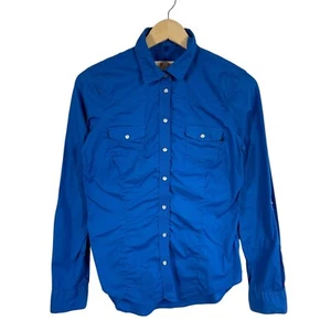 RM Williams Sample Shirt Womens Size Small Blue Semi Fitted Blouse Long Sleeve - Picture 1 of 16