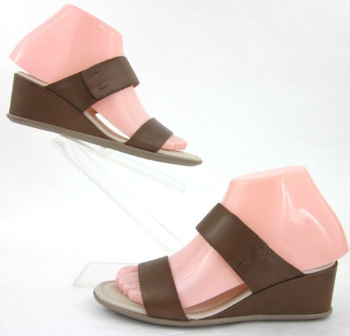 *Nuovo!* Sandali a forma di ECCO 35 zeppa 2 cinturino cammello taglia EU 35 US 4