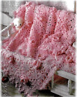 Pink Roses - Crochet  PATTERN COPY Baby afghan/blanket - Heirloom #5