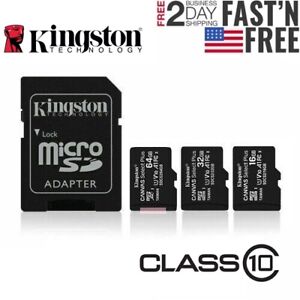 Kingston Micro SD Card 32GB 64GB 128GB Tf Classe 10 per Smartphone Tablet